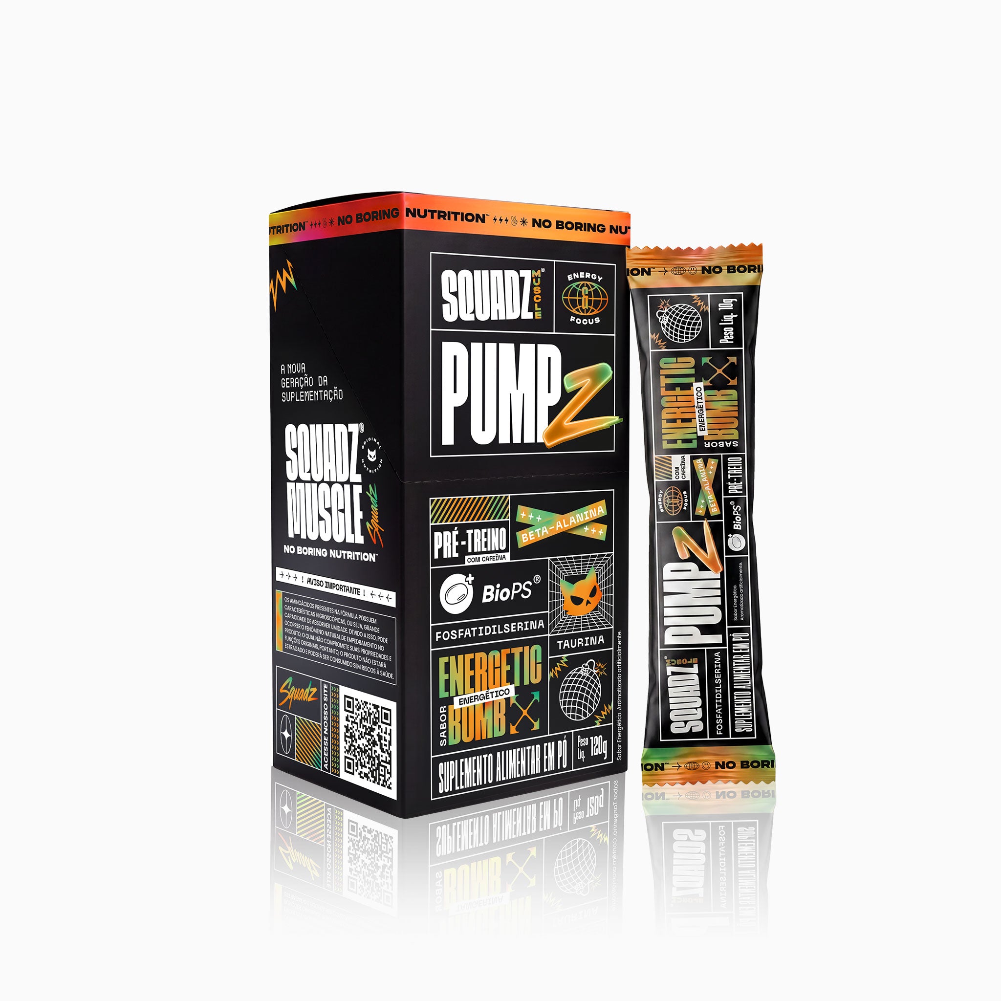 Display PUMP-Z Pré-Treino Energetic Bomb 120g - 12x10g