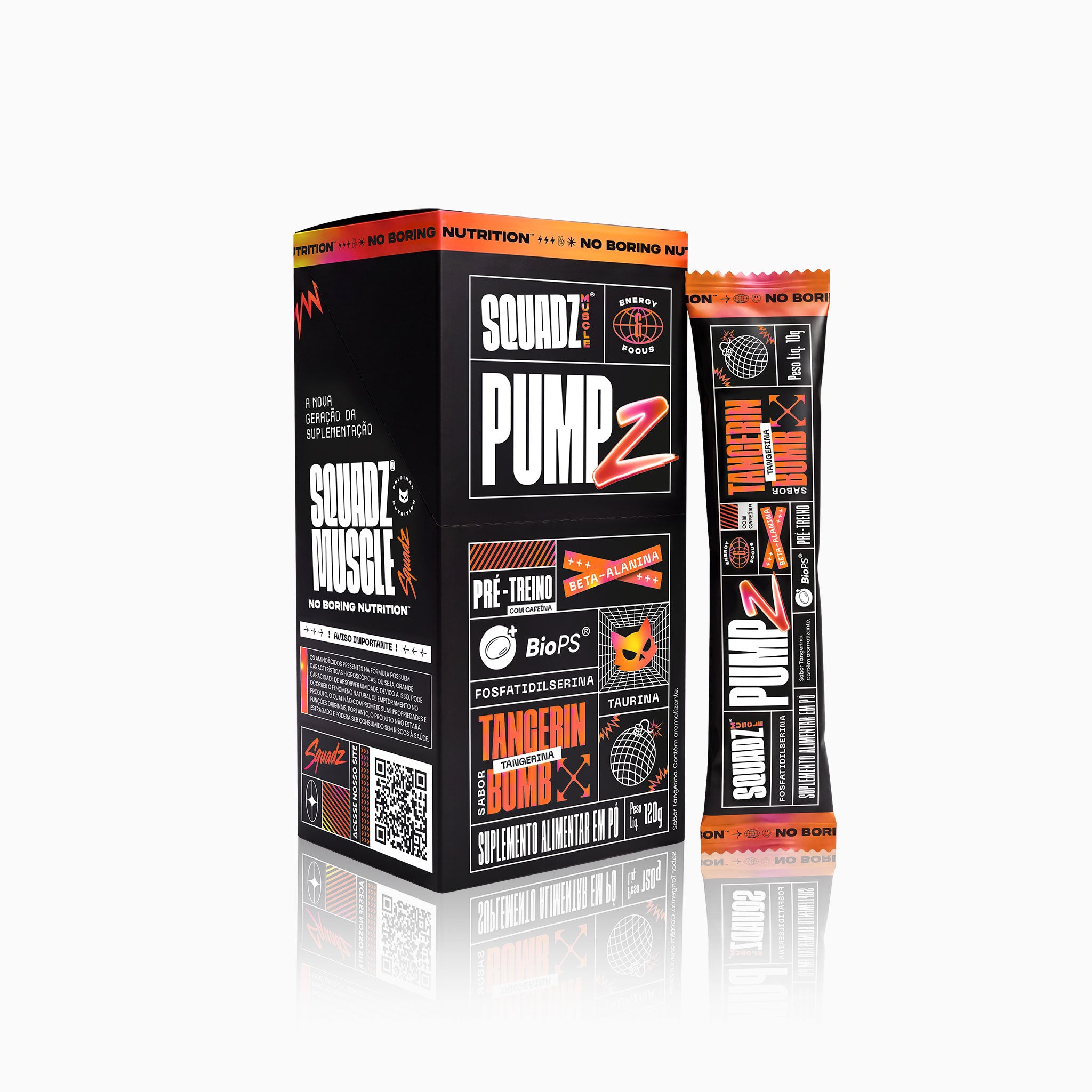Display PUMPZ Pré-Treino Tangerin Bomb 120g - 12x10g