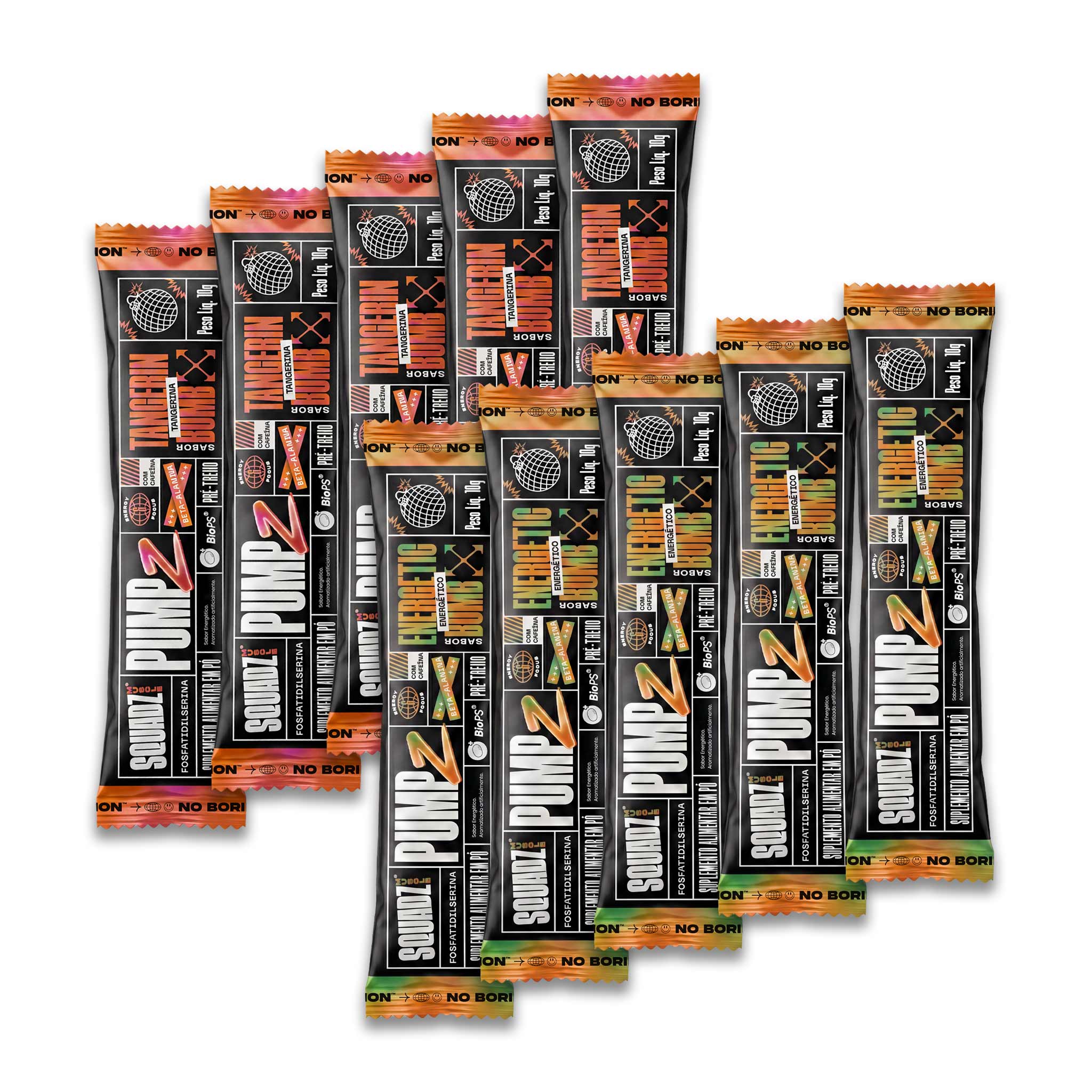KIT Degustação PUMPZ 10x10g - 100g