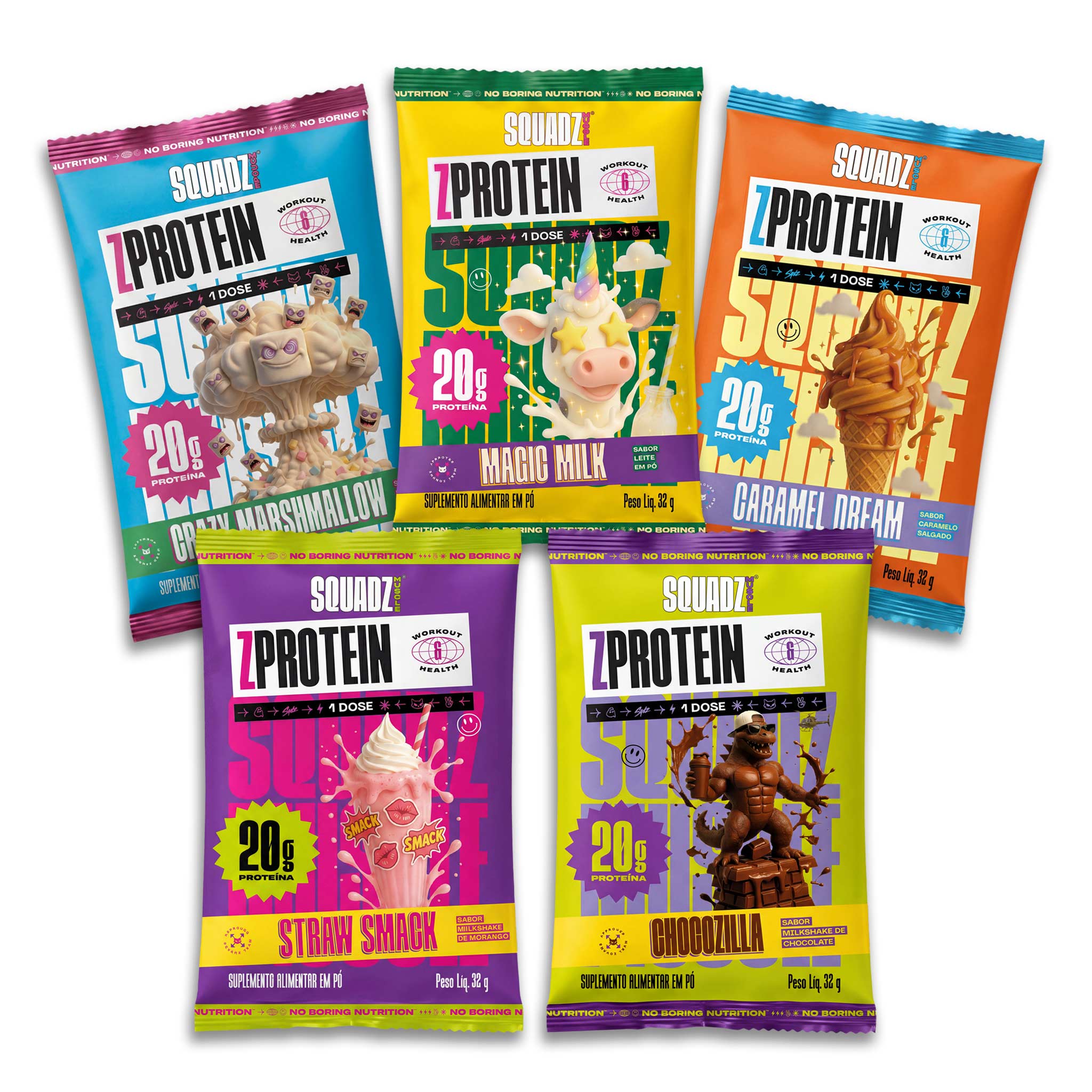 KIT Degustação ZPROTEIN 5x32g - 160g