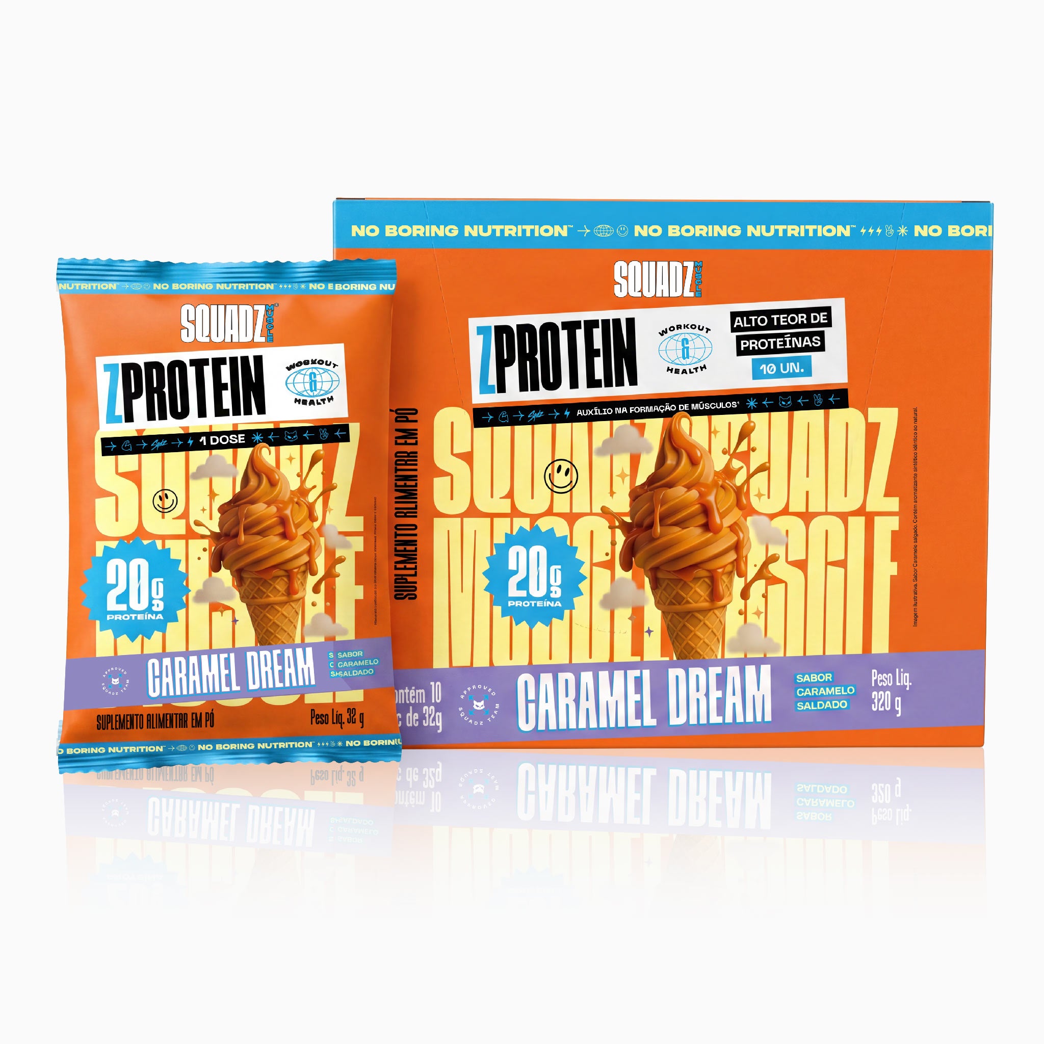Display ZPROTEIN Caramelo Salgado 320g - 10x32g