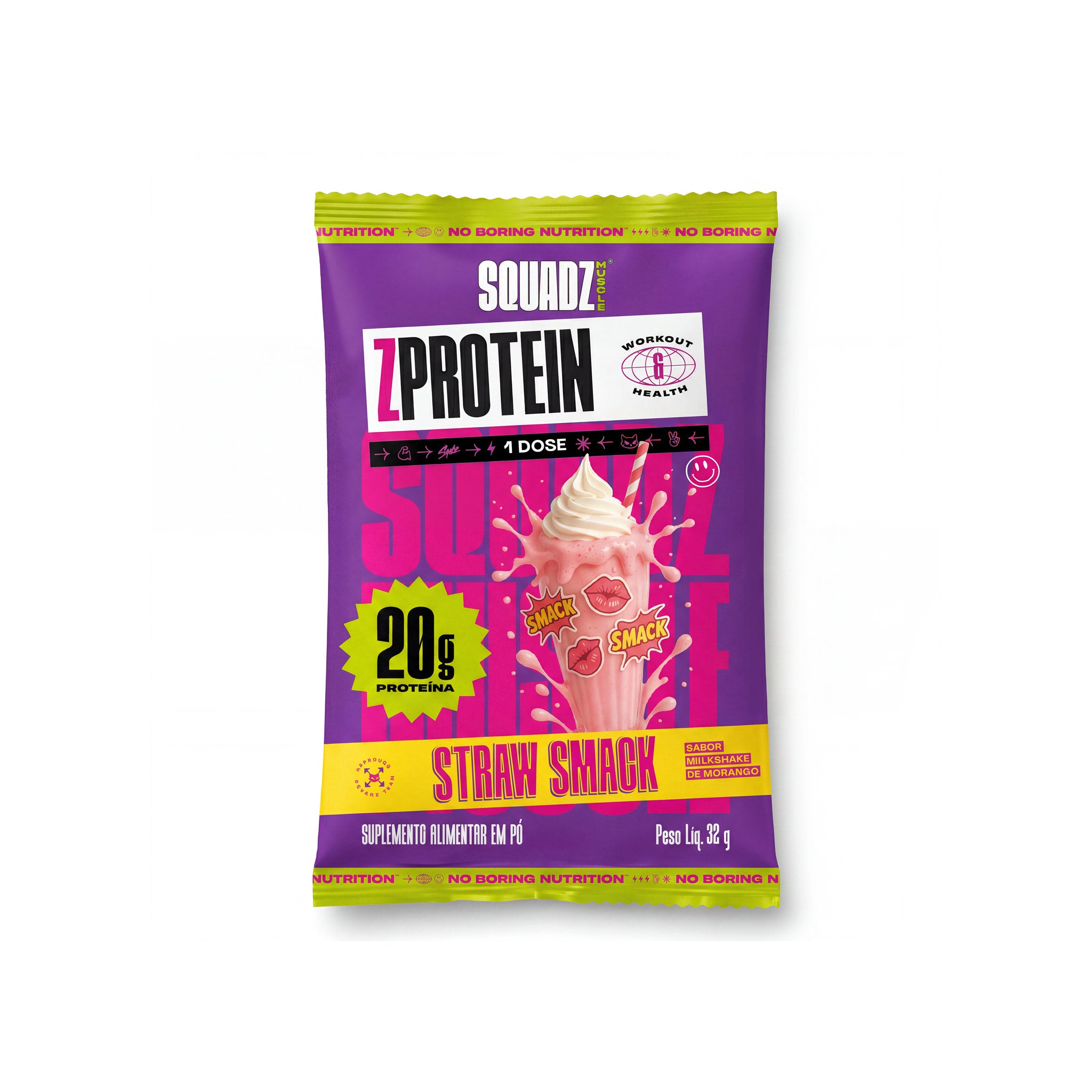Sachê ZPROTEIN Milkshake de Morango 32g