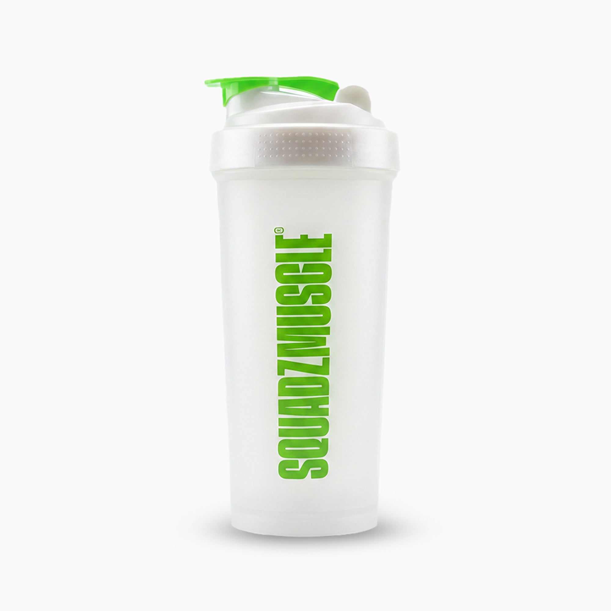 Coqueteleira SQUADZ MUSCLE Incolor com Verde 600ml
