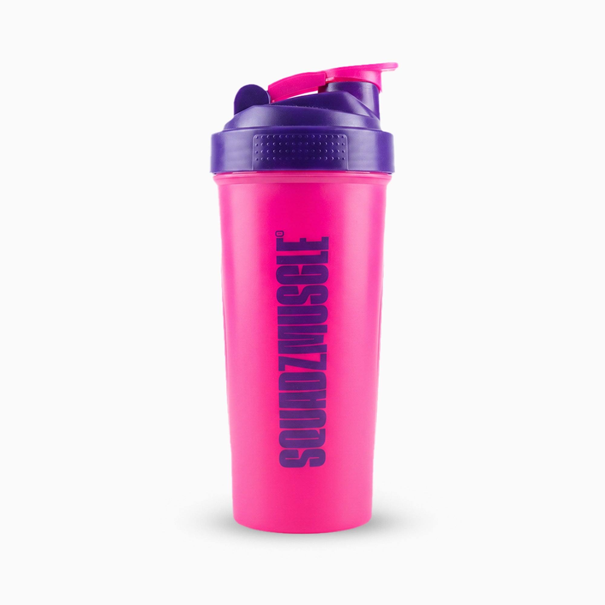 Coqueteleira SQUADZ MUSCLE Rosa com Roxo 600ml