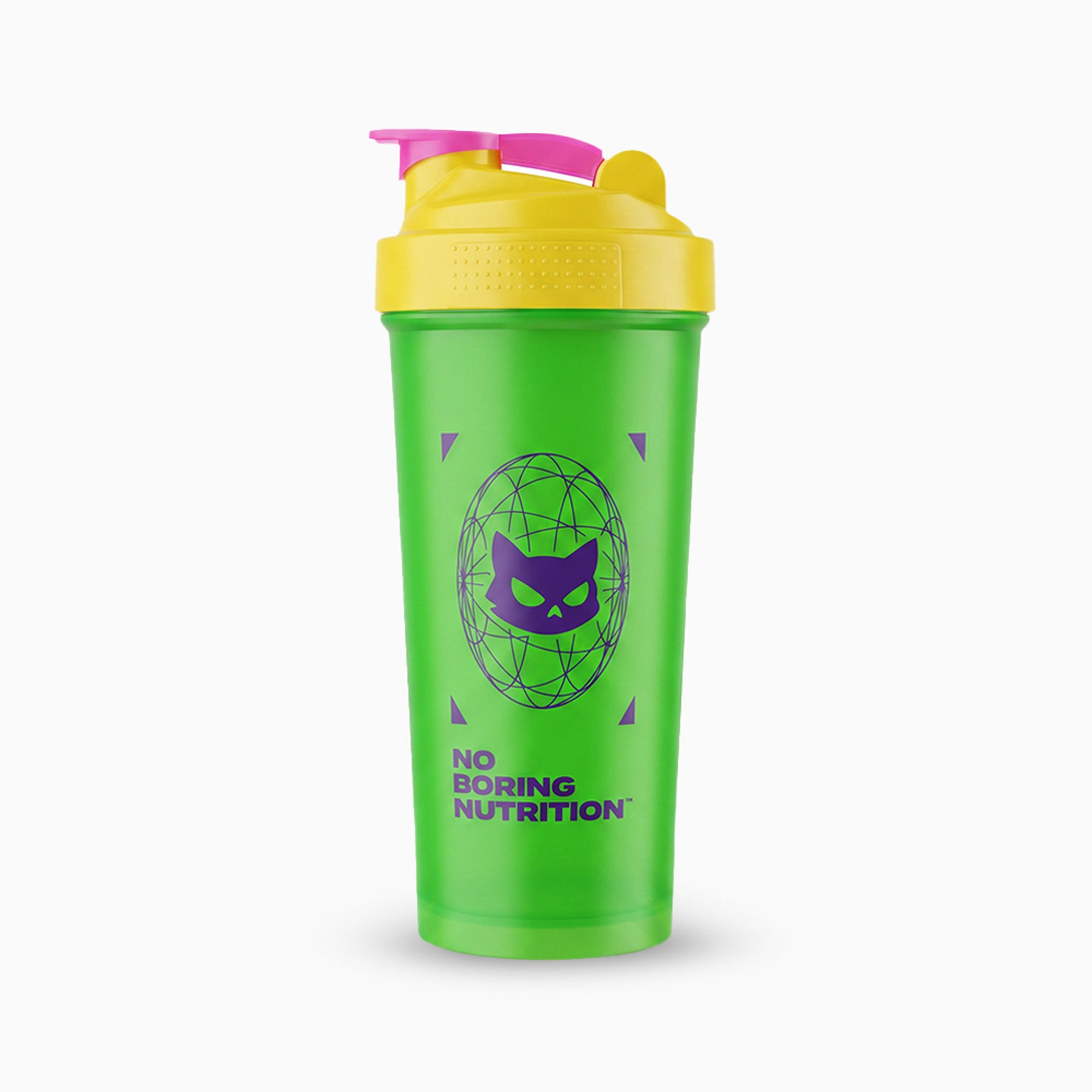 Coqueteleira SQUADZ MUSCLE Verde com Amarelo 600ml