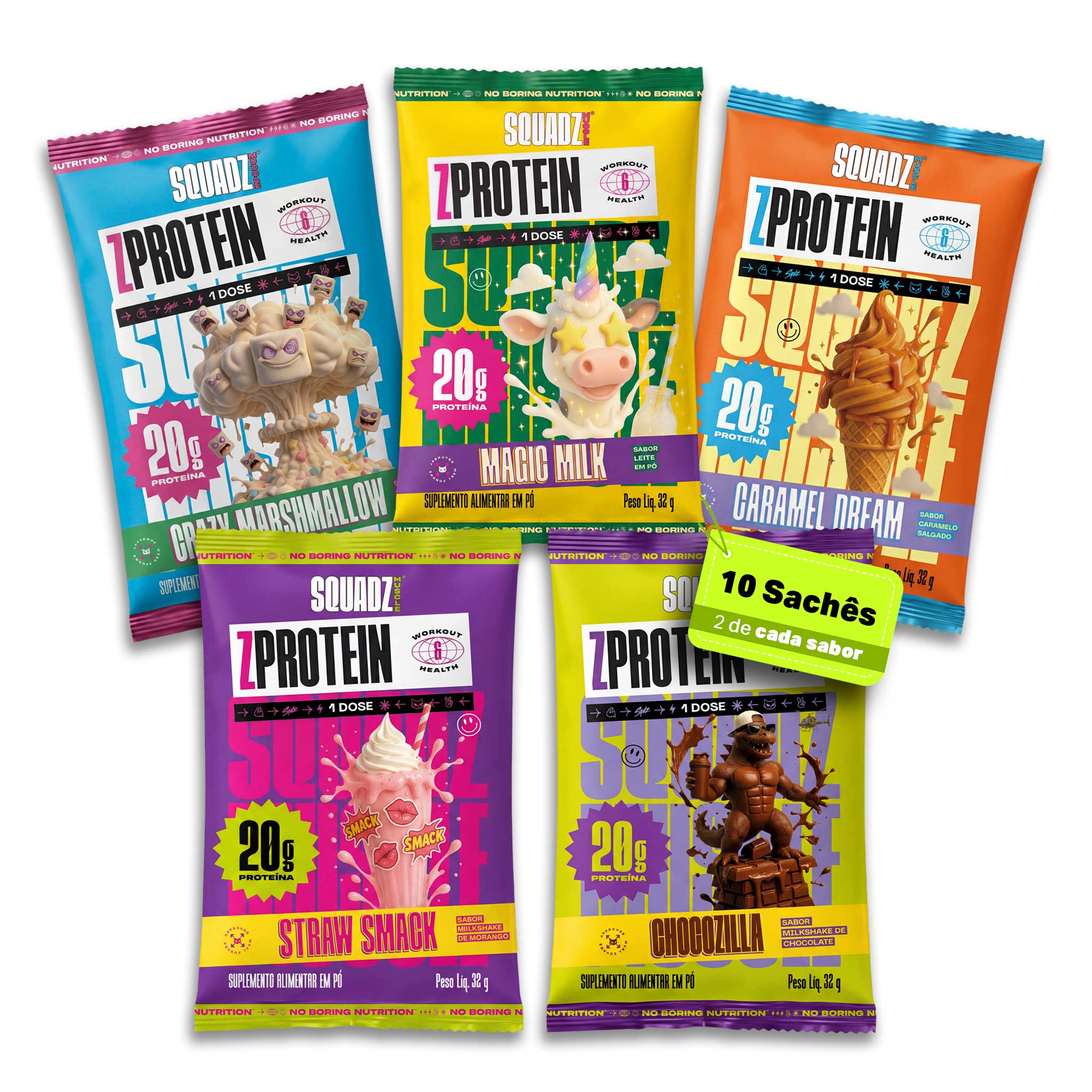 KIT Degustação ZPROTEIN 10x32g - 320g