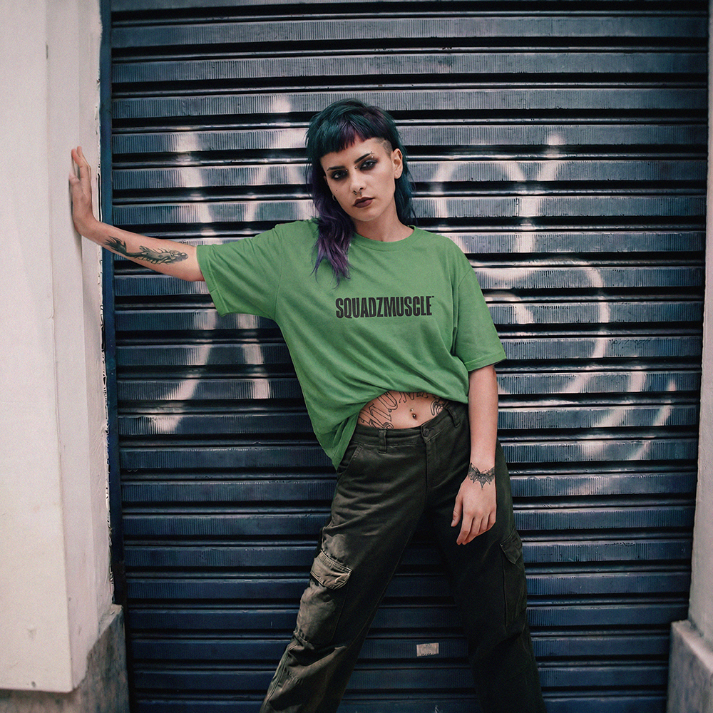 Camiseta Oversized Verde SQUADZ MUSCLE