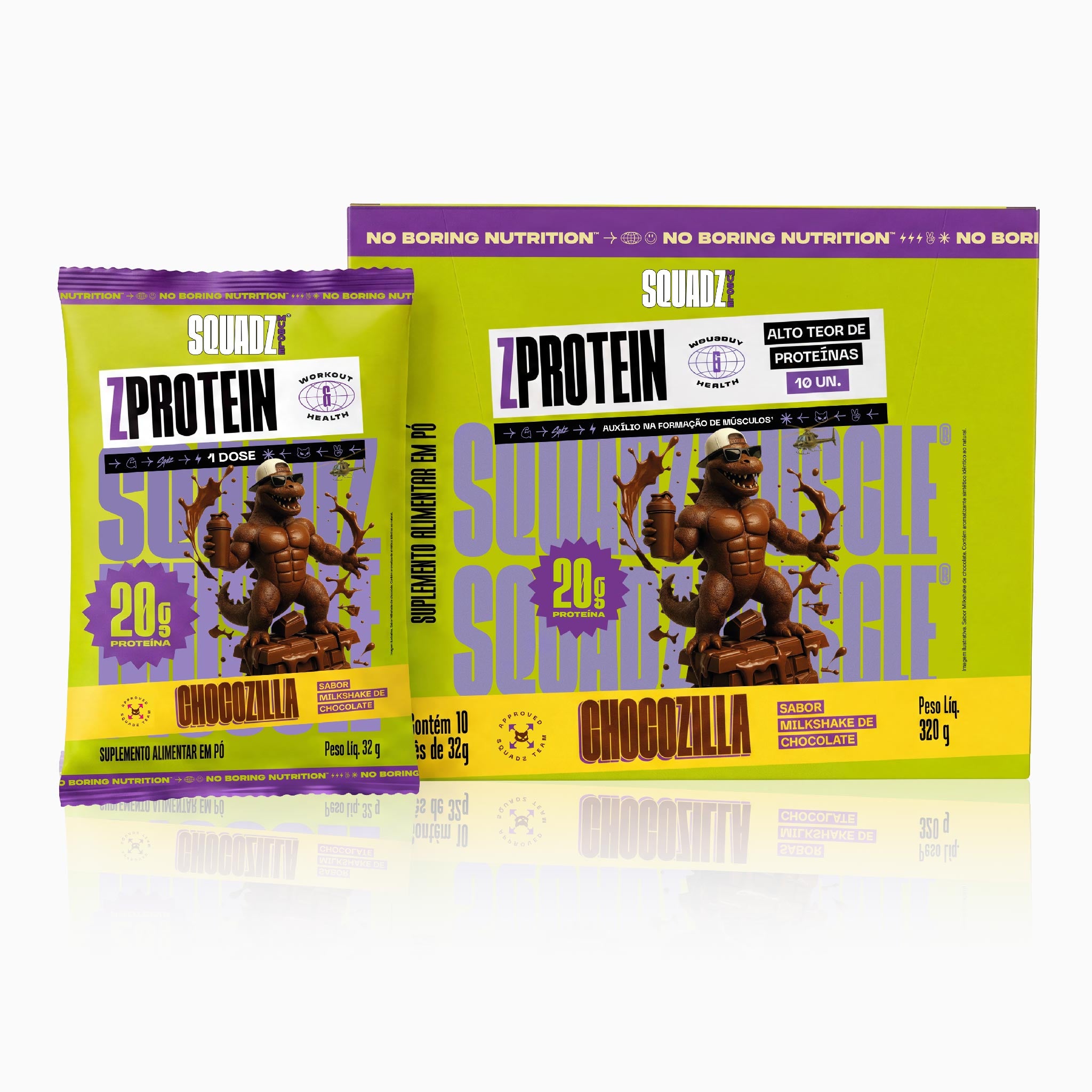 Display ZPROTEIN Milkshake de Chocolate 320g - 10x32g