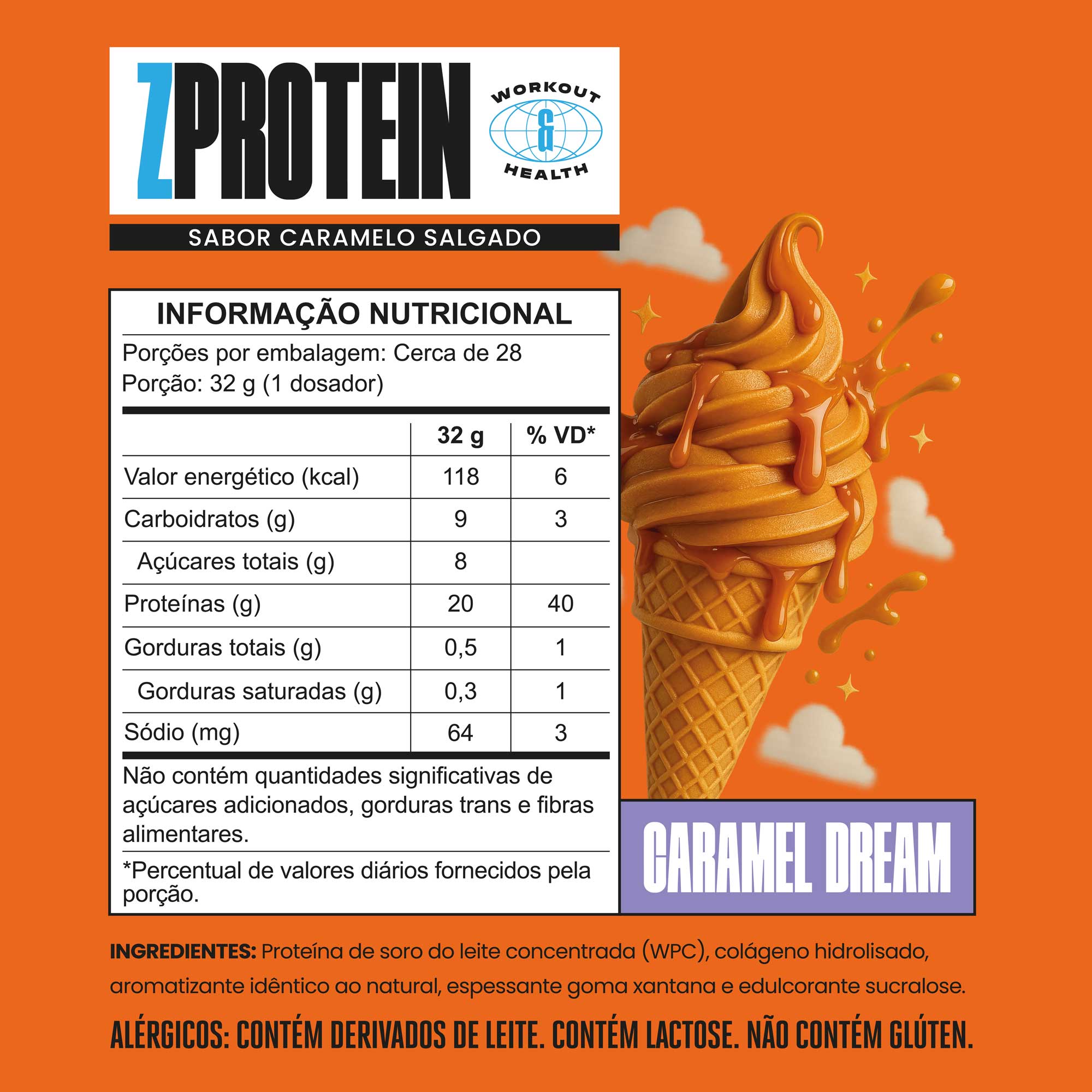 ZPROTEIN Caramelo Salgado 900g