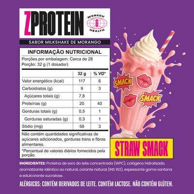 ZPROTEIN Milkshake de Morango 900g